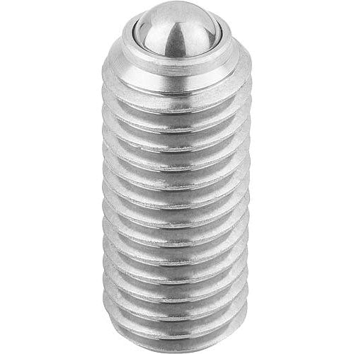 KIPP K0316.24 SPRING PLUNGER STANDARD SPRING FORCE D=M24 L=48, STAINLESS STEEL, COMP:BALL STAINLESS STEEL, PU=1 Online Sale
