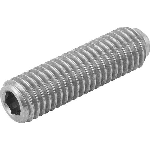 KIPP K0316.406 SPRING PLUNGER SPRING FORCE, LONG VERSION D=M06 L=25, STAINLESS STEEL, COMP:BALL STAINLESS STEEL, PU=10 Supply