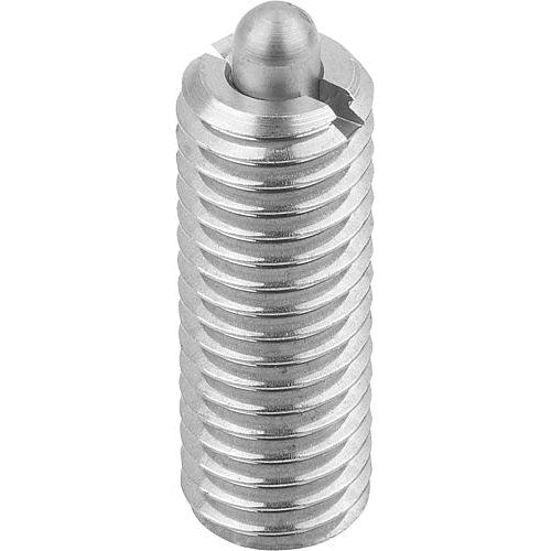KIPP K0319.210 SPRING PLUNGER INTENSIFIED SPRING FORCE D=M10 L=22, STAINLESS STEEL, COMP:PIN STAINLESS STEEL, PU=5 Online