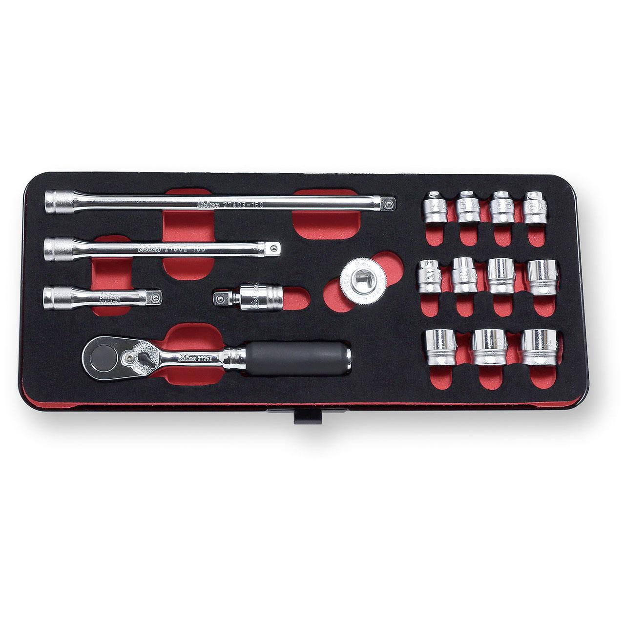 Ko-ken 2286Z 1/4 Sq. Dr. Socket set     Z-series 17 pieces Online Sale
