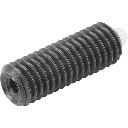 KIPP K0318.105 SPRING PLUNGER LIGHT SPRING FORCE D=M05 L=18, STEEL, COMP:PIN POM Discount