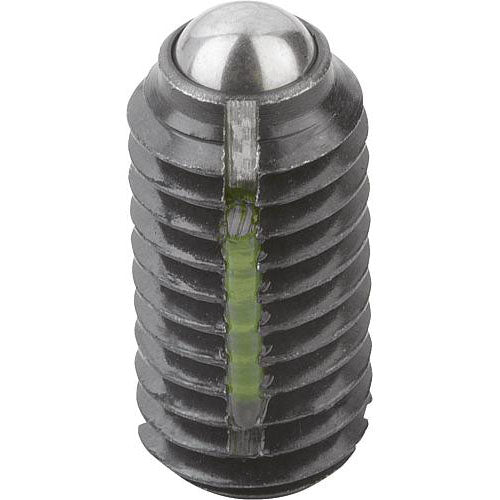 KIPP K0321.206 SPRING PLUNGER INTENSIFIED SPRING FORCE, WITH THREAD LOCK D=M06 L=14, STEEL, COMP:BALL STEEL Supply