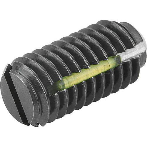 KIPP K0321.10 SPRING PLUNGER STANDARD SPRING FORCE, WITH THREAD LOCK D=M10 L=19, STEEL, COMP:BALL STEEL Discount