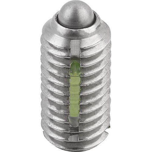 KIPP K0324.06 SPRING PLUNGER STANDARD SPRING FORCE, WITH THREAD LOCK D=M06 L=14, STAINLESS STEEL, COMP:PIN STAINLESS STEEL, PU=10 Discount