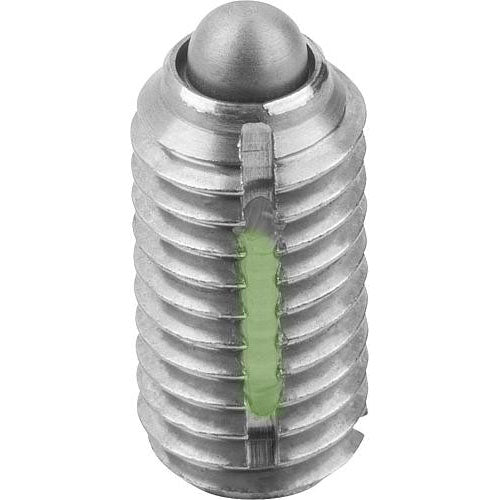 KIPP K0324.206 SPRING PLUNGER INTENSIFIED SPRING FORCE, WITH THREAD LOCK D=M06 L=14, STAINLESS STEEL, COMP:PIN STAINLESS Discount