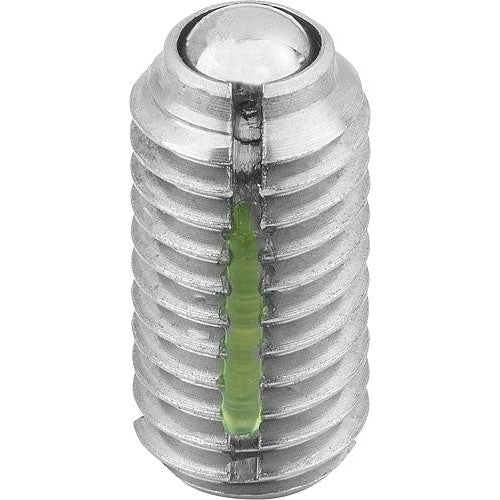 KIPP K0322.A6 SPRING PLUNGER STANDARD SPRING FORCE, WITH THREAD LOCK D=5/8-11 L=24, STAINLESS STEEL, COMP:BALL STAINLESS STEEL, PU=5 Online now
