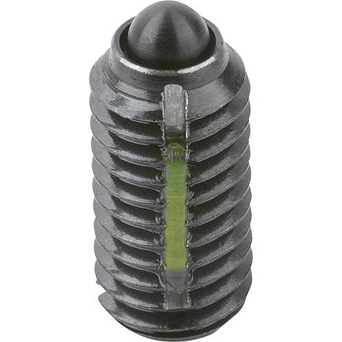KIPP K0323.1AE SPRING PLUNGER LIGHT SPRING FORCE, WITH THREAD LOCK D=8-32 L=9, STEEL, COMP:PIN STEEL, PU=10 Online Sale
