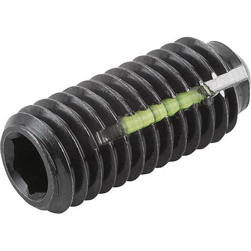 KIPP K0325.04 SPRING PLUNGER STANDARD SPRING FORCE, WITH THREAD LOCK D=M04 L=10, STEEL, COMP:BALL STEEL Discount