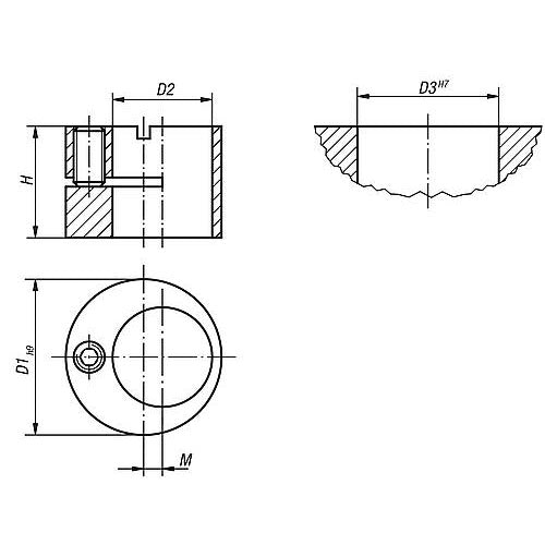 KIPP K0369.250 HOLDER ECCENTRIC D1=25, D2=16 STEEL Hot on Sale