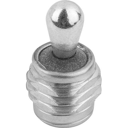 KIPP K0371.3075X27 LATERAL SPRING PLUNGER SPRING FORCE, WITH THREADED SLEEVE W. SEAL, D=M12 L=26,5, STEEL, COMP:STEEL Online now