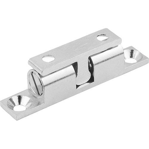 KIPP K0583.60 DOUBLE BALL CATCH, L=60, B=11, H=13,2, A=50, BRASS CHROMED, COMP:BALL STAINLESS STEEL on Sale