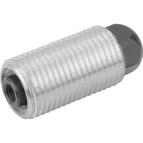 KIPP K0977.2112 SPRING PUSH-PULL PLUNGER SPRING FORCE, WITH ROTATION LOCK D=M12X1,5 L=20, FORM:H, STEEL, COMP:PIN STEEL Online Hot Sale
