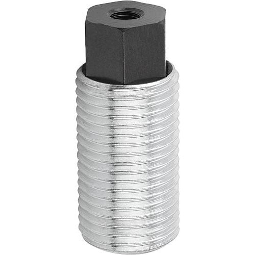 KIPP K0977.1220 SPRING PUSH-PULL PLUNGER INTENSIFIED SPRING FORCE, WITH ROTATION LOCK D=M20X1,5 L=34, FORM:I, STEEL, COMP:PIN Sale