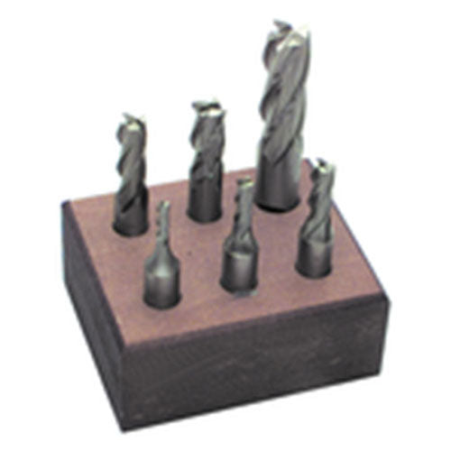 Morse Cutting Tools MT2245025 6 Pc. HSS Single-End End Mill Set Hot on Sale