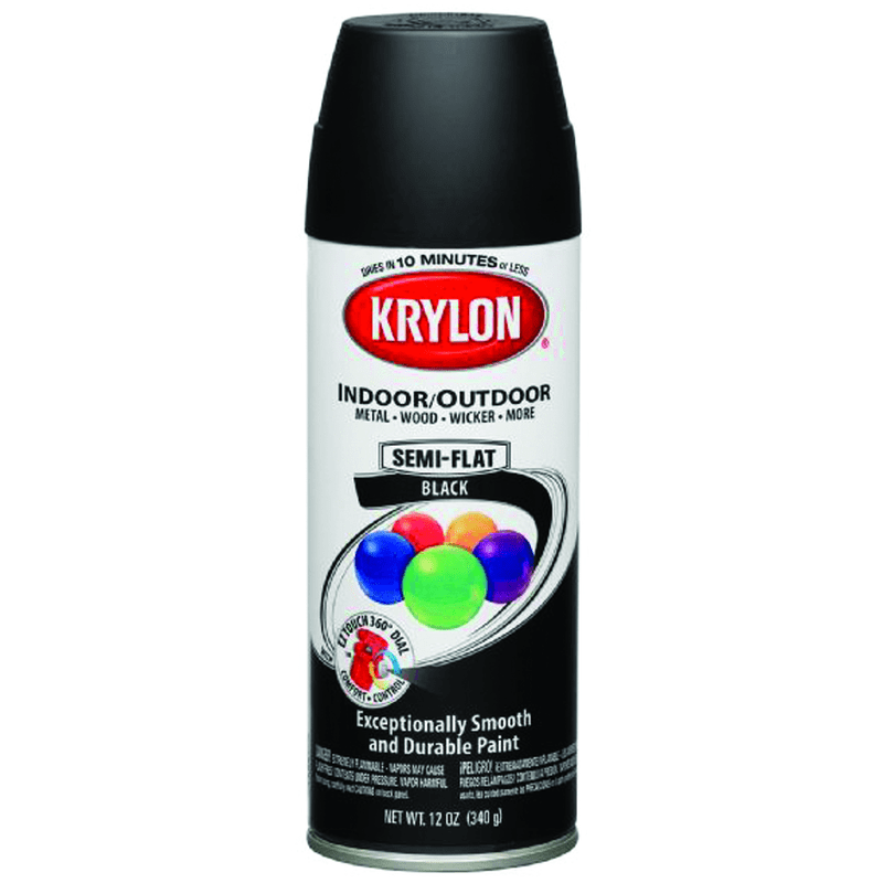 Krylon LP40K1613 16oz Semi Flat Black Paint on Sale