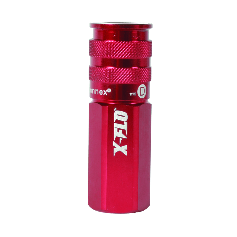Legacy LX55A73610DX Model A73610DX – Industrial Type D–3/8 Female NPT – Red Anodized – ColorConnex X-Flo Coupler Online Hot Sale