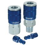 Legacy LX55A72420C Model A72420C–1/4" Body x 1/4" NPT Male (1 piece) – Blue Automotive Coupler Fashion