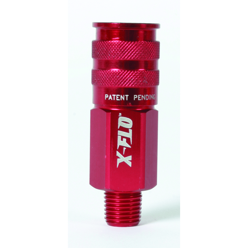 Legacy LX55A73620DX Model A73620DX – Industrial Type D–3/8 Male NPT – Red Anodized – ColorConnex X-Flo Coupler Supply