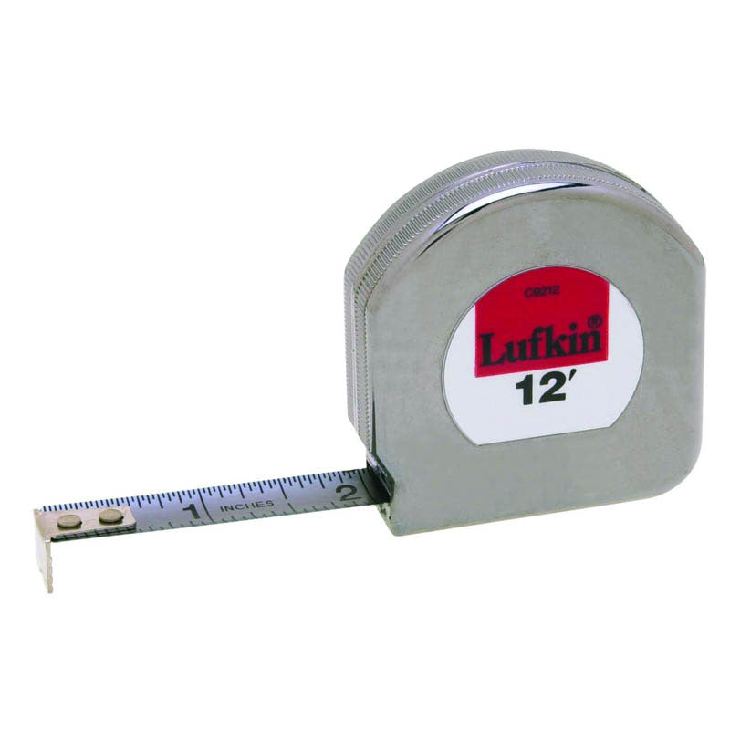 Lufkin MZ50C9212 1/2" x 12′ Mezurall Chrome Clad Tape Measure Fashion
