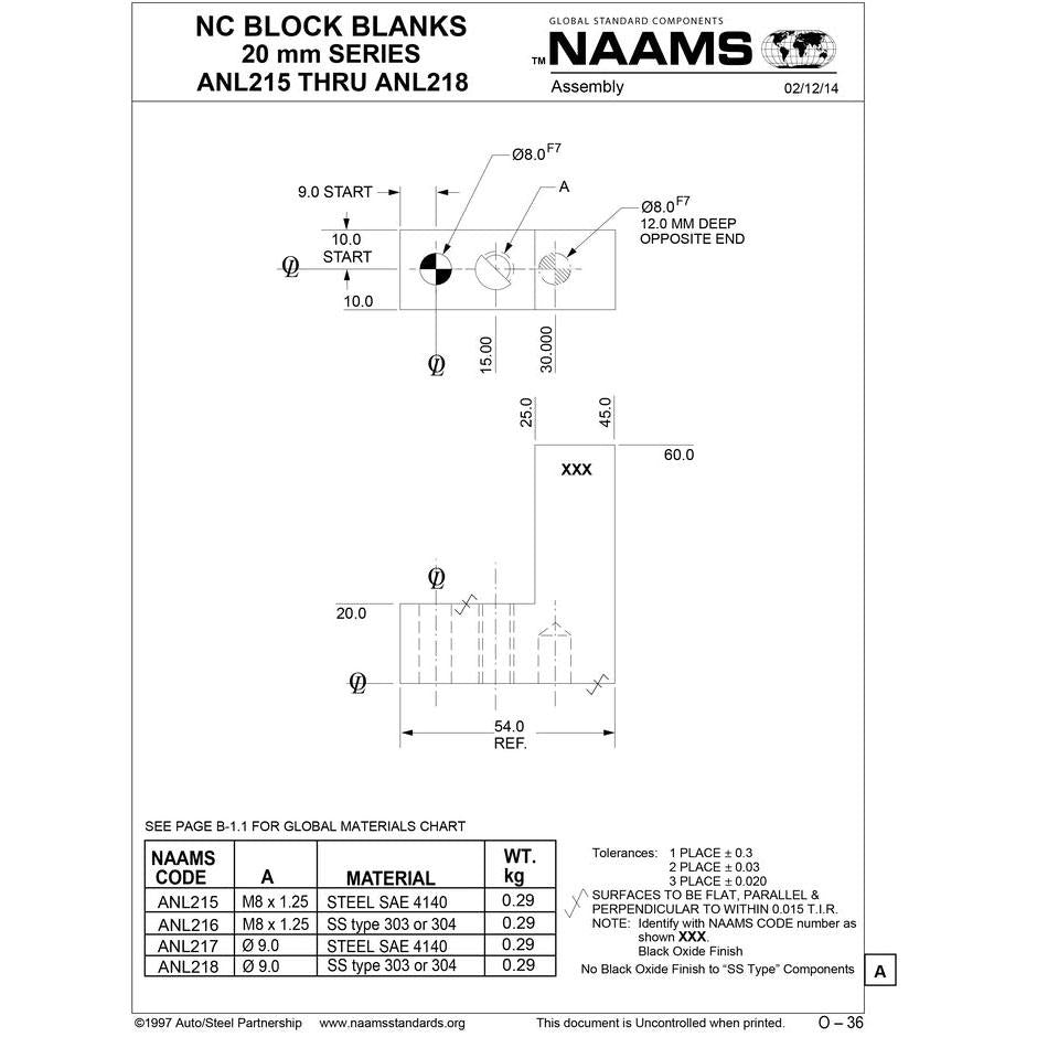 NAAMS NC Block ANL215 Online