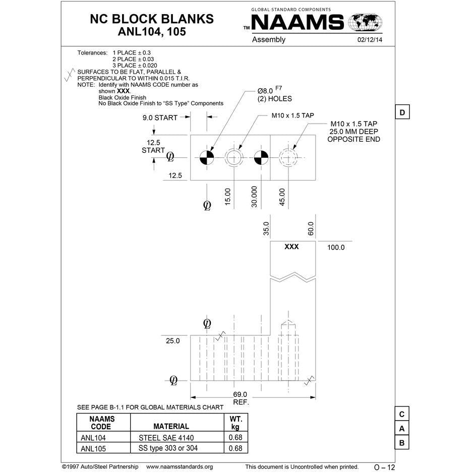 NAAMS NC Block ANL105 Online Hot Sale