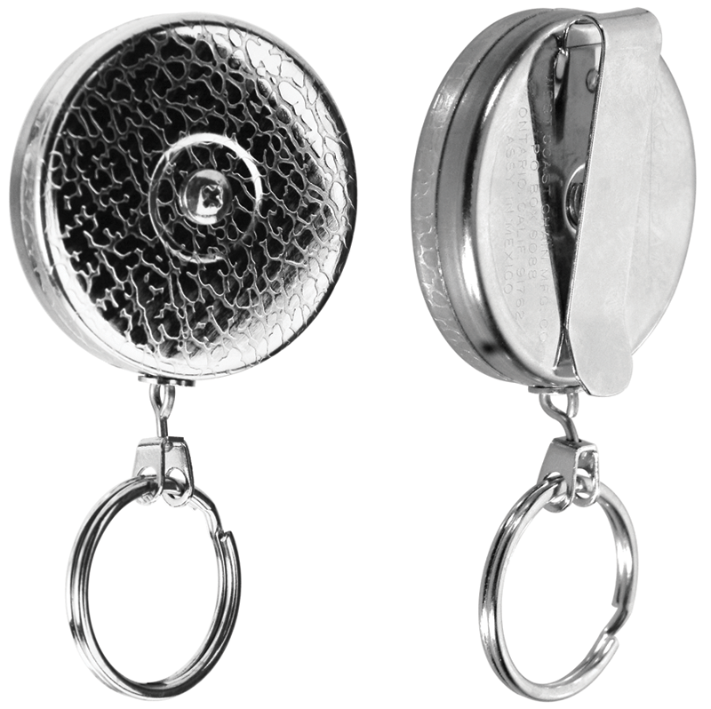 Key-Bak RP650005011 Model: 5-24" Stainless Steel Chain Key Reel with Belt Clip – Split Ring Attachment Discount