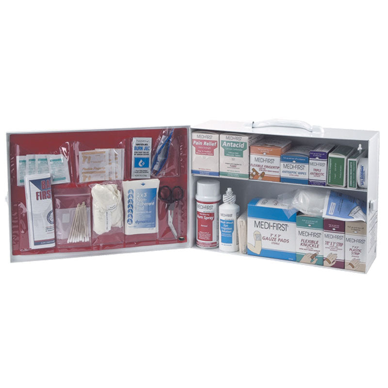 Medi First KB78756M1SD First Aid Kit – 2-Shelf Industrial Cabinet Online now