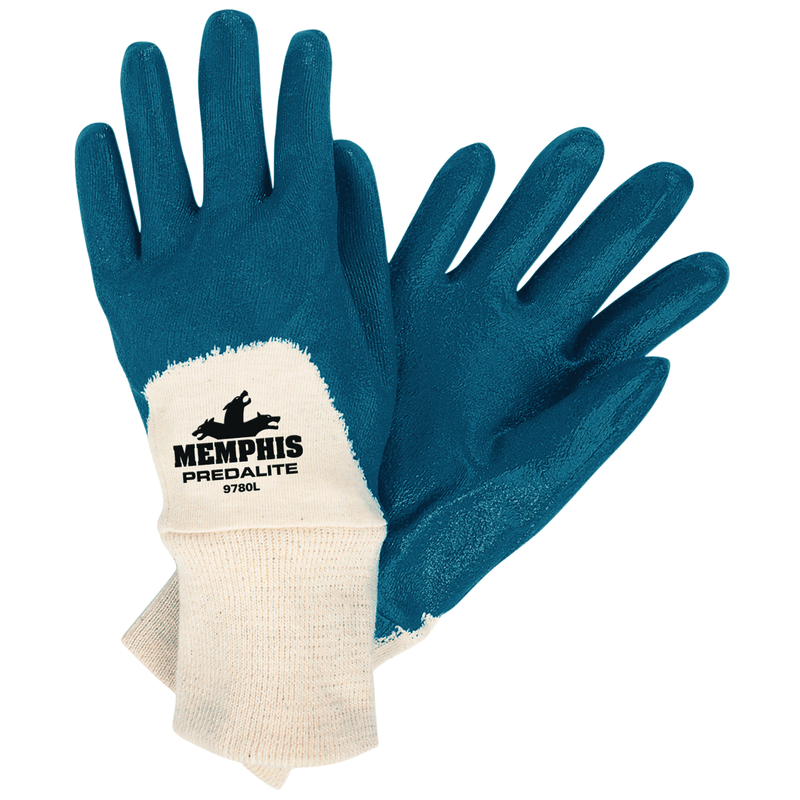 Memphis KB519780XL Nitrile / Predalite / Knit Wrist 9780 Gloves – Size X – Large Supply