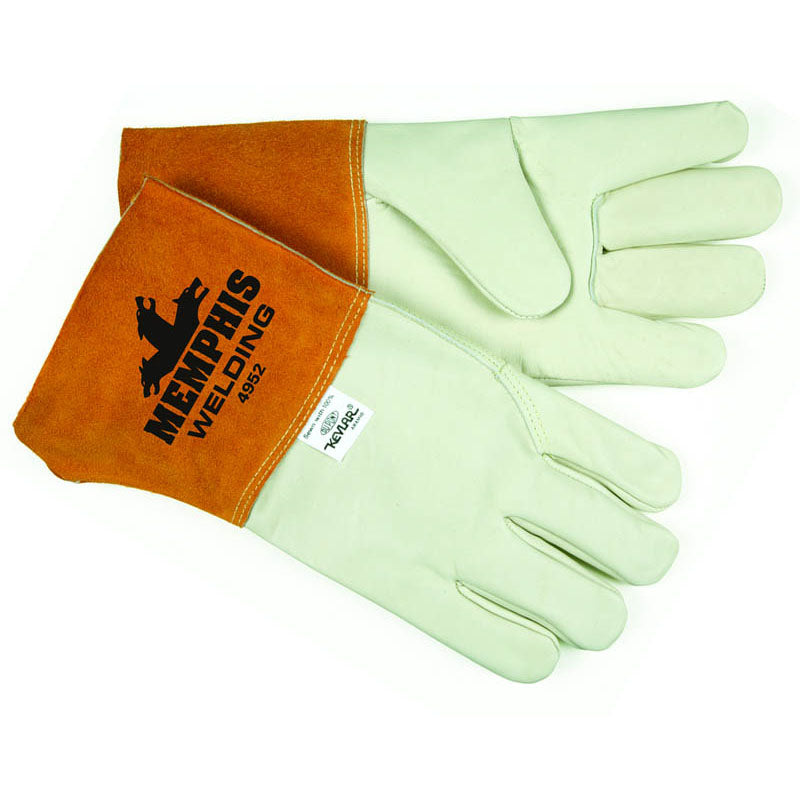 Memphis KB514952M Leather / Kevlar 4952 Mig/Tig Welders Gloves – Size Medium Sale
