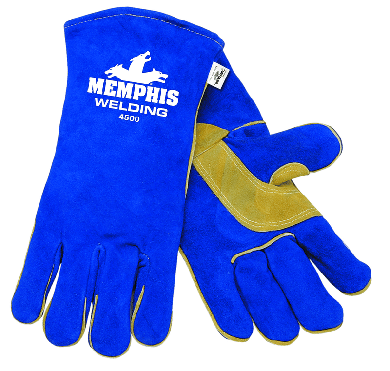 Memphis KB514500 Welding Gloves – Select Shoulder – Blue – Foam Lined – Wing Thumb – Size X-Large Sale