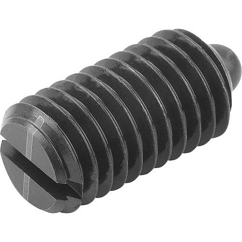 KIPP K0313.1AE SPRING PLUNGER LIGHT SPRING FORCE D=8-32, L=9, STEEL, COMP:PIN STEEL, PU=25 Online now