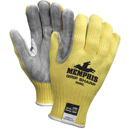 Memphis KB519686L MCR Safety Cut Pro Gloves – 7 Gauge Kevlar Shell – Leather Palm – Size Large Fashion