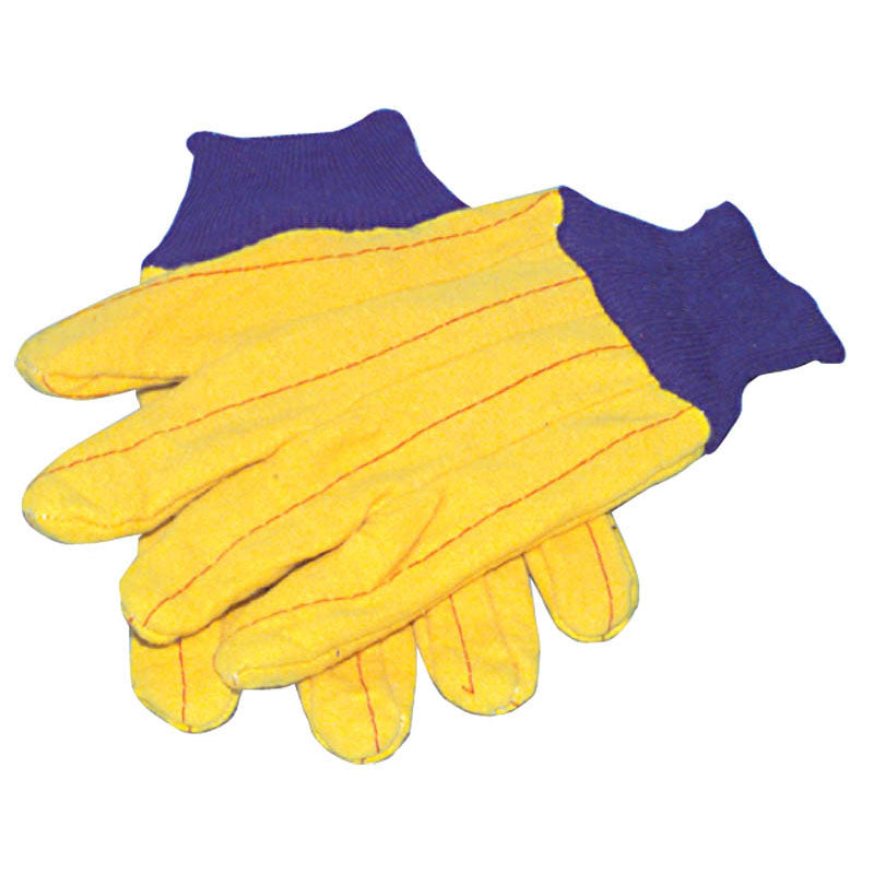 Memphis KB51CF 8 oz White Canvas Gloves – Clute Pattern – Regular Weight – Knit Wrist – Straight Thumb – Size Large Online now