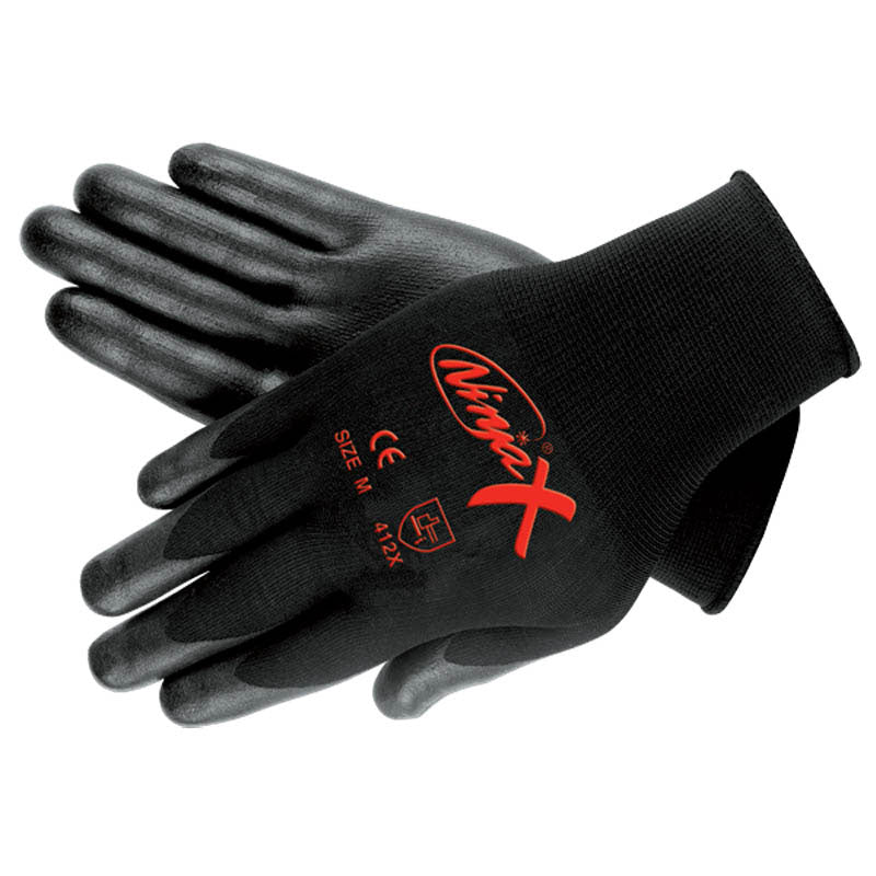 Memphis KB51G9674XL Ninja X Gloves -15 Gauge Black Nylon/Lycra Blend – Black Bi-Polymer pPalm and Fingertips – Size S-Large Fashion