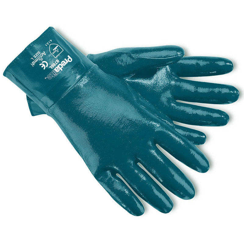 Memphis KB519786XL Predalite Gloves – Light Fully Coated Nitrile – Interlock Liner – PVC Coated Safety Cuff – Size X-Large Online Hot Sale