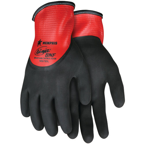 Memphis KB51N96785L Ninja BNF Gloves with NFT Coating – 18 Gauge Nylon/Spandex – Full Nitrile Dip – Second Coating BNF – Size Large Online