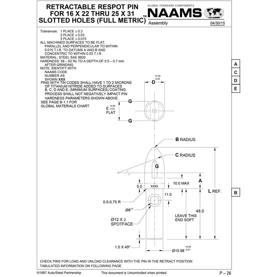 NAAMS Respot Pin ARE256R Supply