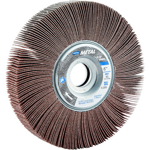 Norton Abrasives MH61FW0602680 6" x 1" x 1" Metalite R265 Flap Wheel 60 Grit Aluminum Oxide Hot on Sale