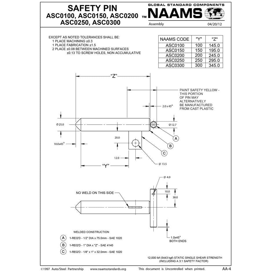 NAAMS Safety Pin ASC0200 Online