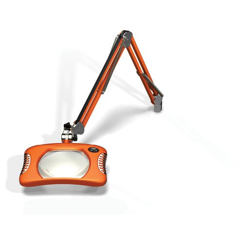 O.C. White KC53824004BO Green-LiteÆ 7″×5-1/4″Brilliant Orange Rectangular LED Magnifier; 43″ Reach; Table Edge Clamp Fashion