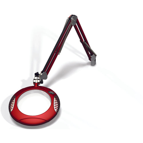 O.C. White KC53624004BR Green-LiteÆ 7-1/2″ Blazing Red Round LED Magnifier; 43″ Reach; Table Edge Clamp Fashion