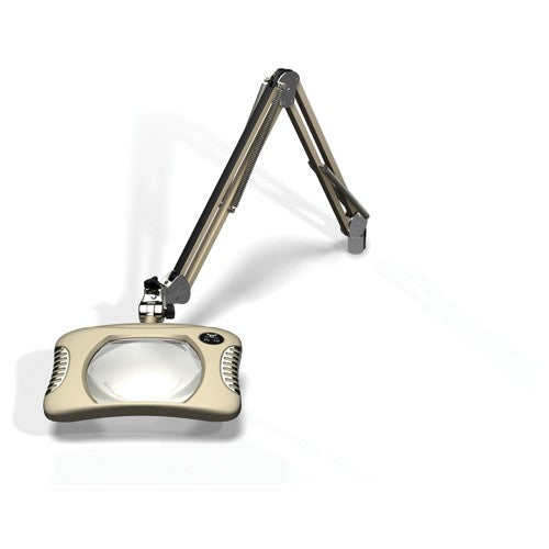 O.C. White KC53824004 Green-LiteÆ 7″×5-1/4″Shadow White Rectangular LED Magnifier; 43″ Reach; Table Edge Clamp Online Sale