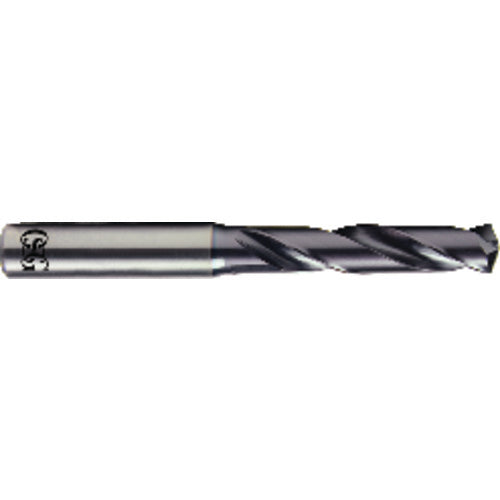 OSG USA, Inc. TP45HP2431874 3/16 Dia. ?6 mm Shank ?28 mm Flute Length ?66 mm OAL, 3xD, 140°, TiAlN, 3 Flute, External Coolant, Round Solid Carbide Drill Fashion