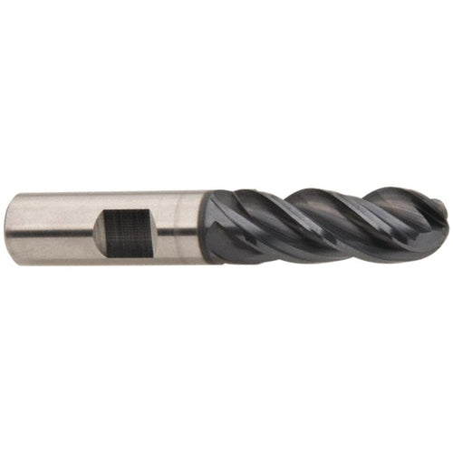 OSG USA, Inc. TP45VG4415010BN 1/2 Dia. ?1/2 Shank ?1-1/4 DOC ?3 OAL, Carbide TiAlN, 4 Flute, Weldon Flat, Ballnose End Mill Sale