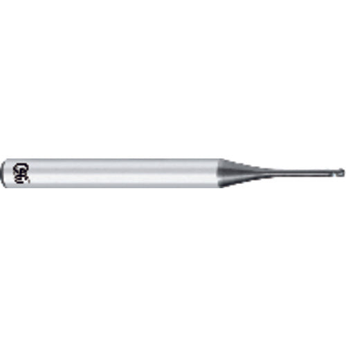 OSG USA, Inc. TP483051018 1 mm Dia. ?4 mm Shank ?0.8 mm DOC ?55 mm OAL, Carbide SiC, 2 Flute, Shrink Fit, Ballnose End Mill Discount