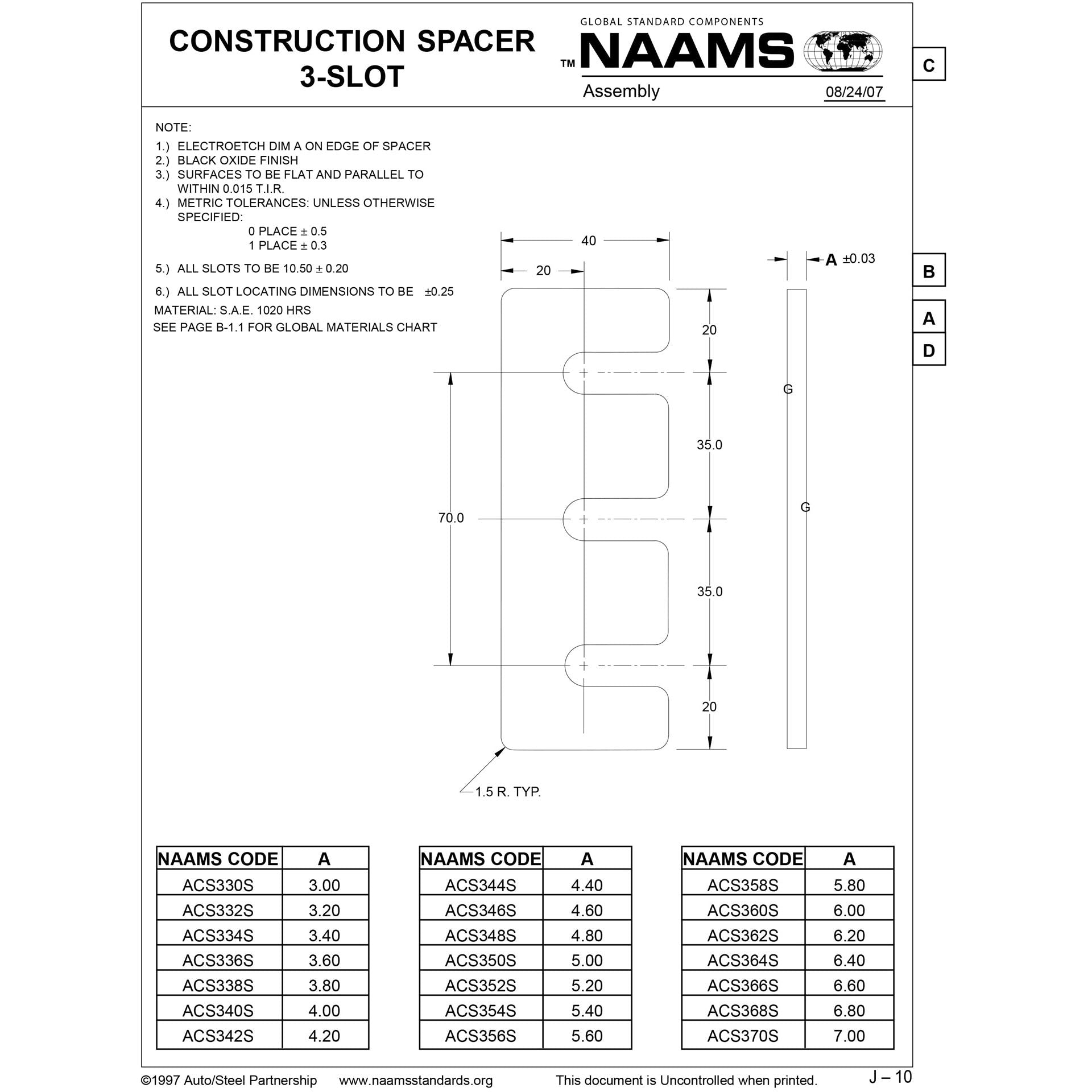 NAAMS Spacer ACS342S Supply