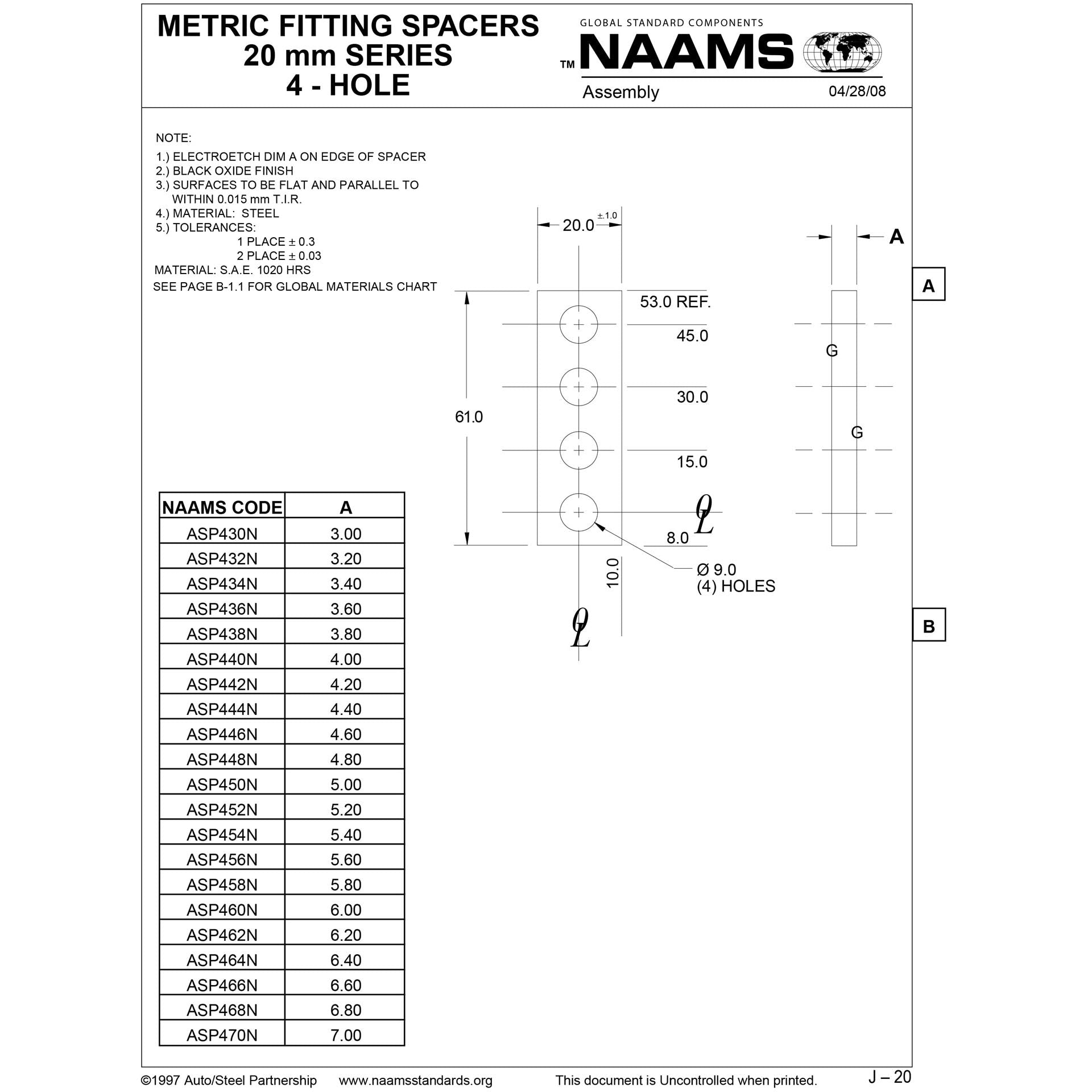 NAAMS Spacer ASP432N on Sale