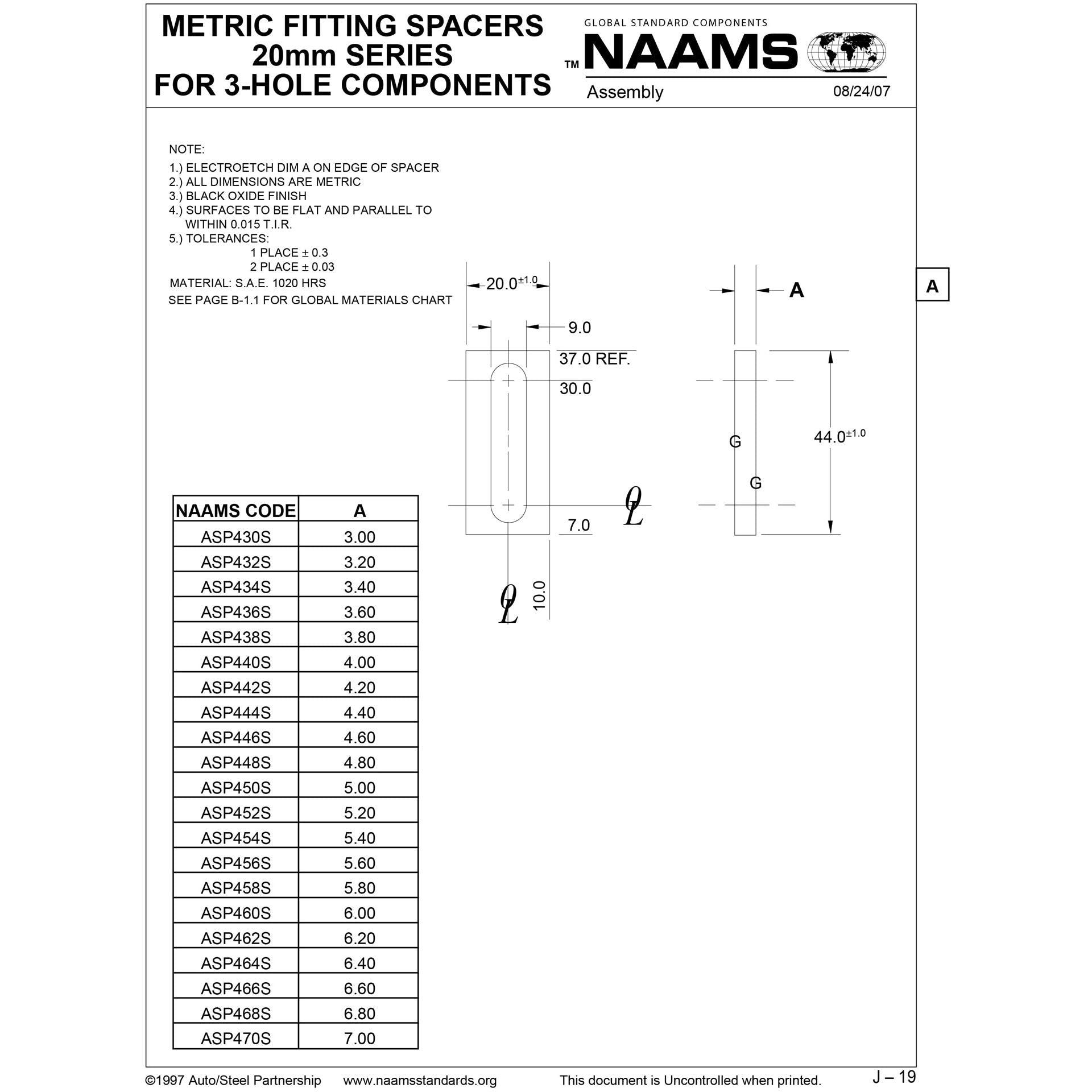 NAAMS Spacer ASP434S Fashion
