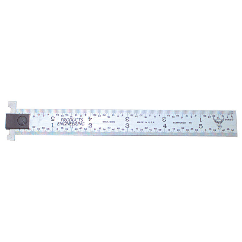 PEC Tools MZ80402H12 Hook Rule – Model 402-H12-12" Length-4R Graduation-1" Width Hot on Sale