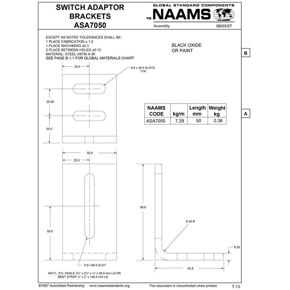 NAAMS Switch Adapter Bracket ASA7050 on Sale